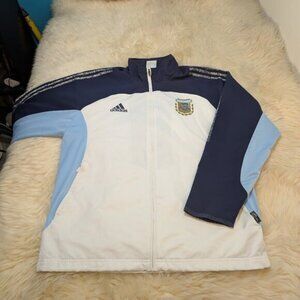 Vintage 90's Adidas Argentina Football Jacket Soccer Track Top Mens